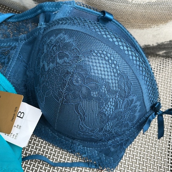 Pearlle Blue Lace Push-Up Bra NEW NWT Size 40C - Picture 10 of 10